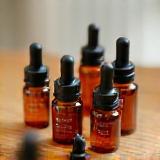 Different small bottles of essential oils